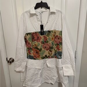 Fashion Nova White Floral Dress